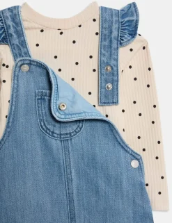 2pc Cotton Rich Dungaree Outfit (0 Mths - 3 Yrs)