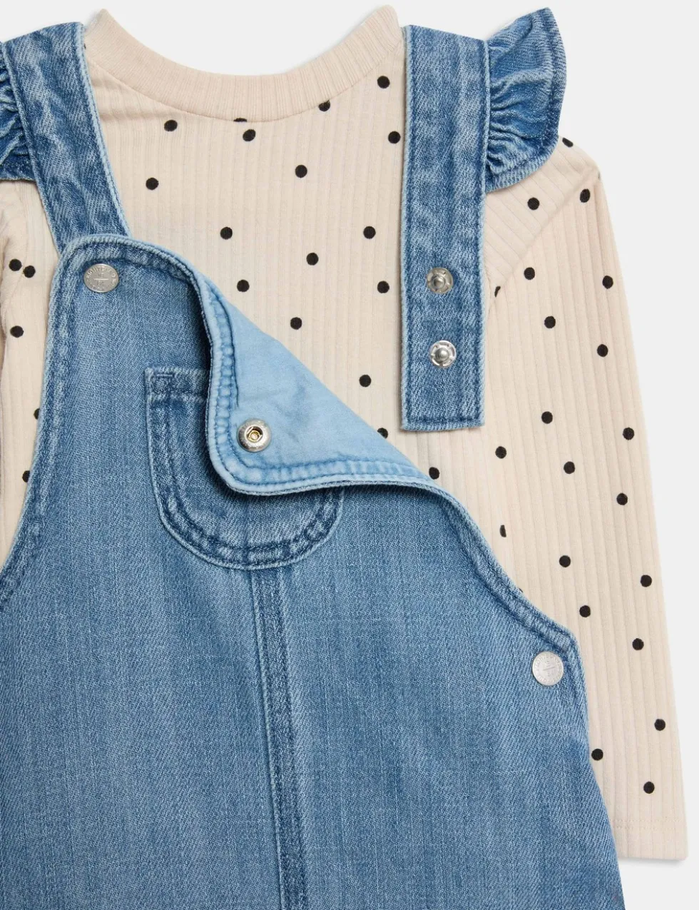 2pc Cotton Rich Dungaree Outfit (0 Mths - 3 Yrs)
