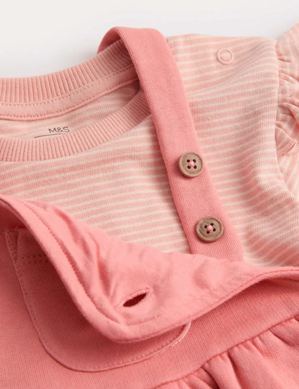 2pc Cotton Rich Jersey Dungarees with Top (0-3 Yrs)