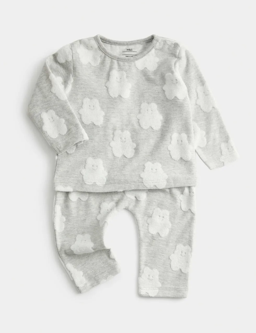 2pc Cotton Rich Textured Outfit (0-12 Mths)
