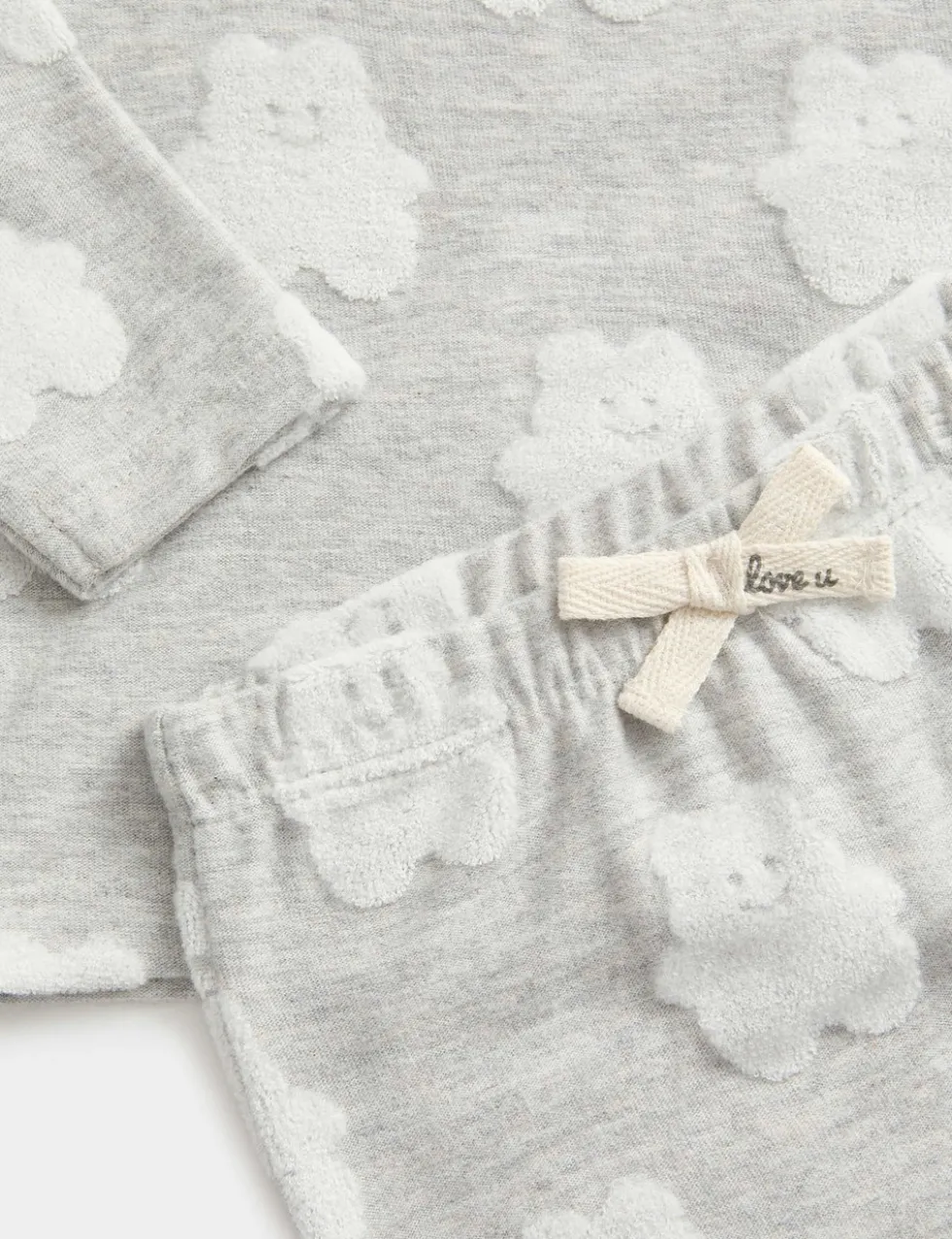 2pc Cotton Rich Textured Outfit (0-12 Mths)