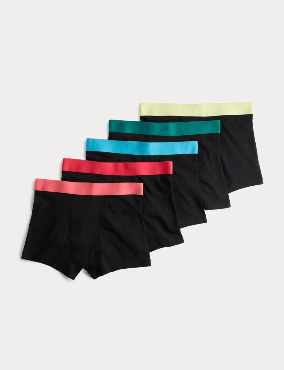 5pc Cotton with Stretch Bright Trunks (5-16 Yrs)