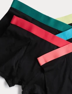 5pc Cotton with Stretch Bright Trunks (5-16 Yrs)