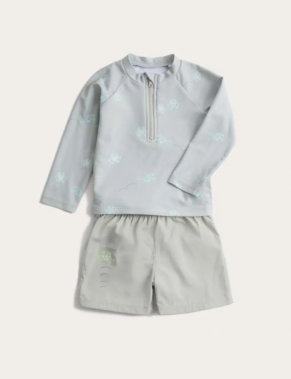 2pc Frog Rash Vest Swim Set (0-3 Yrs)
