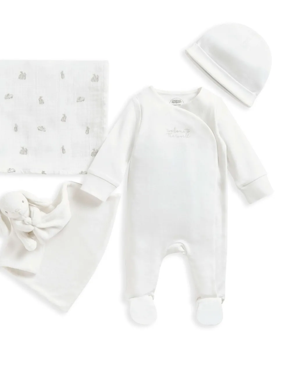 4pc Pure Cotton Bunny Gift Set (0-3 Mths)