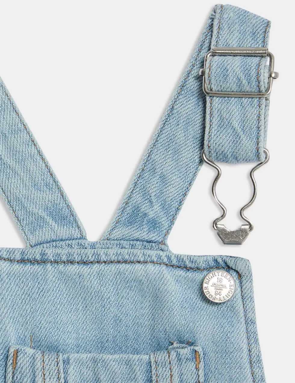 2pc Pure Cotton Denim Dungaree Outfit (0-3 Yrs)