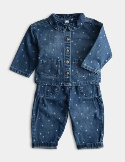 2pc Pure Cotton Denim Outfit (0-6 Yrs)