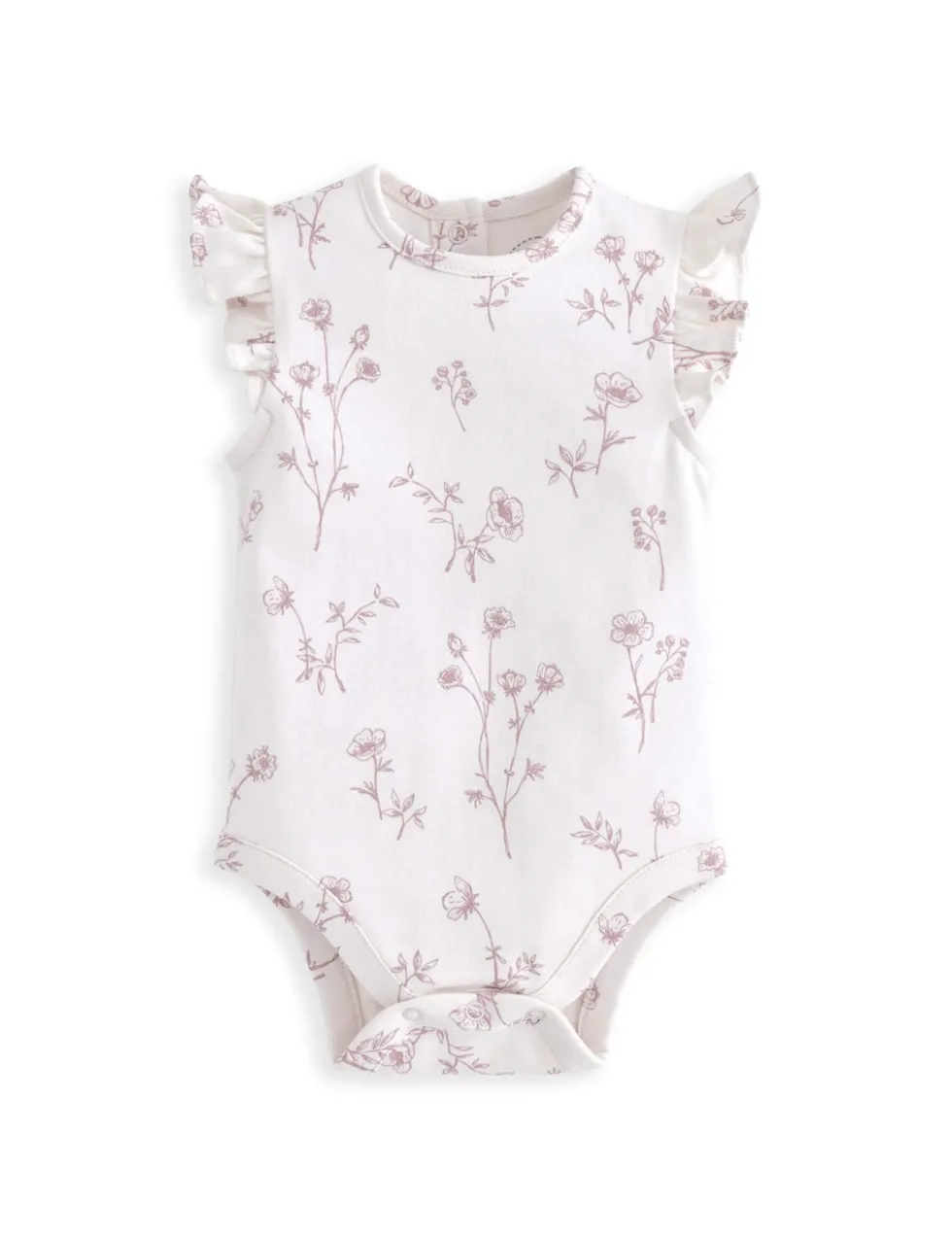 3pc Pure Cotton Floral Top & Bottom Outfit (0-12 Mths)