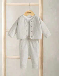 3pc Pure Cotton Outfit (0-9 Mths)