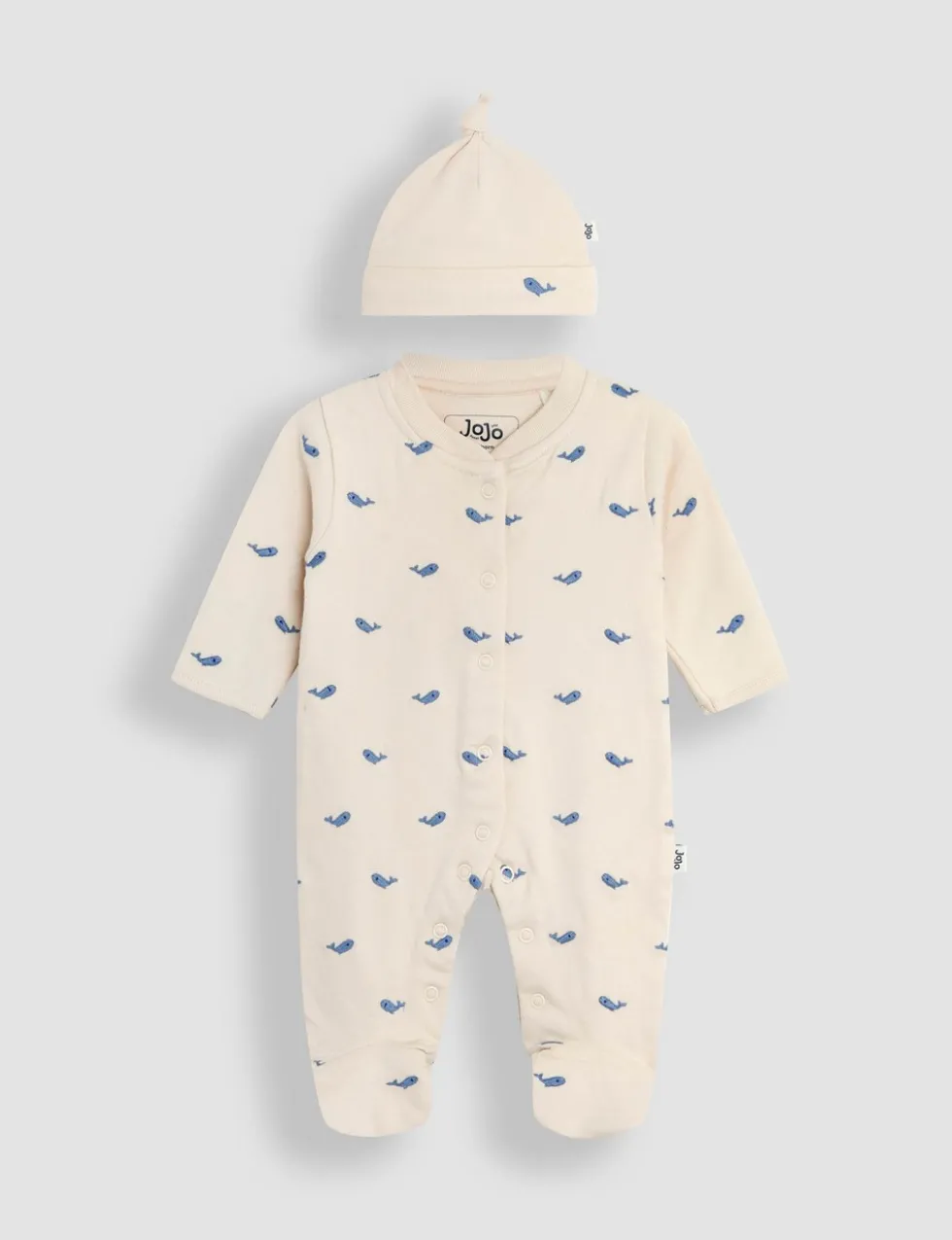 2pc Pure Cotton Sleepsuit And Hat Outfit (0-12 Mths)