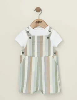 2pc Pure Cotton Striped Outfit (0-36 Mths)