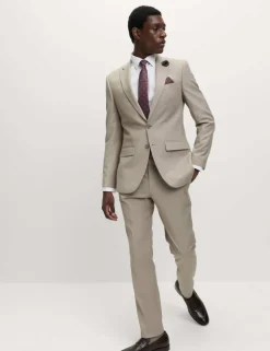 4pc Slim Fit Easy Iron Shirt and Tie Set