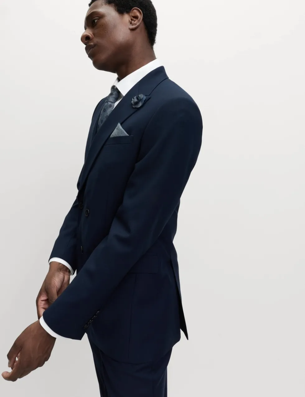 4pc Slim Fit Easy Iron Shirt and Tie Set