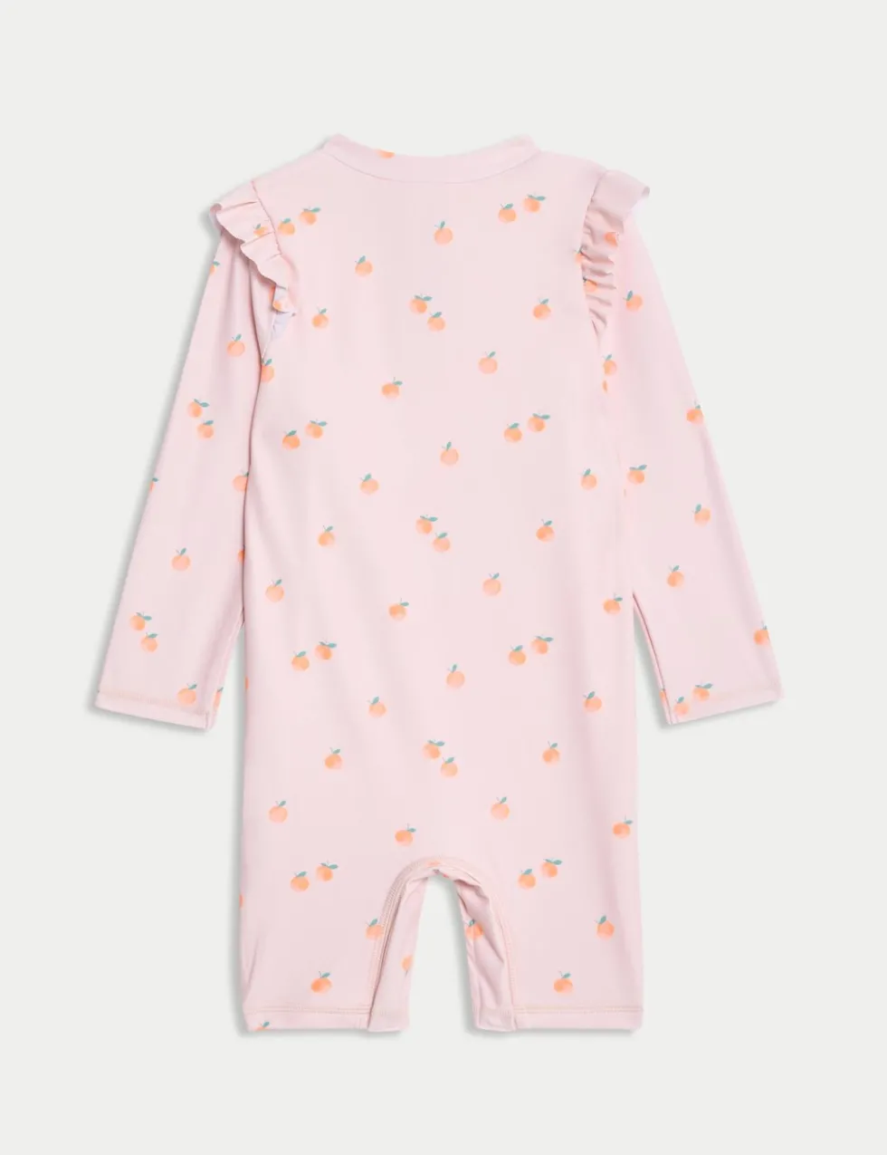 Peach Print All in One Swimsuit (0-3 Yrs)