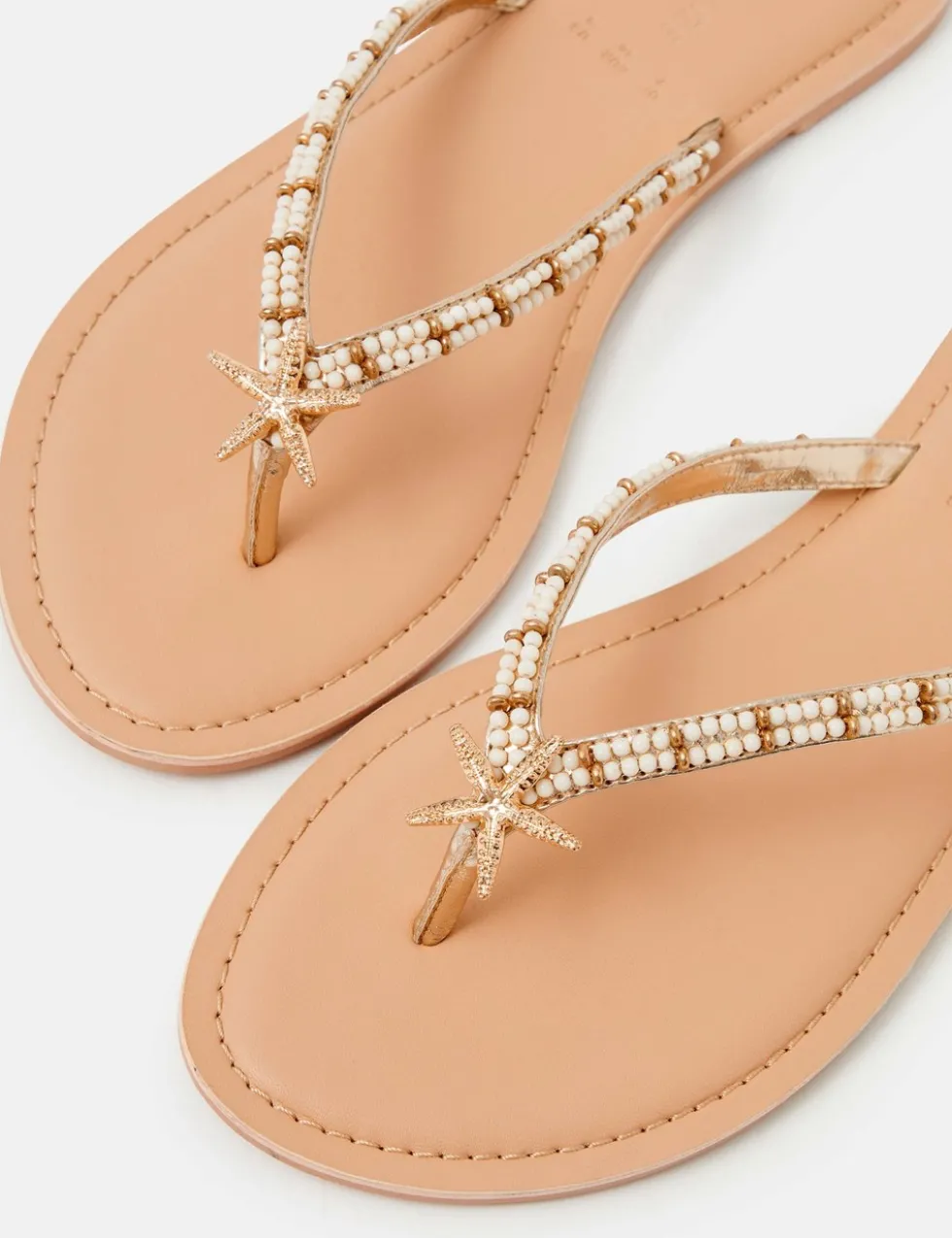 Pearl Starfish Flip Flops