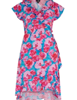 Penny Frill Wrap Woven Beach Dress