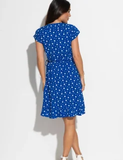 Penny Frill Wrap Woven Beach Dress
