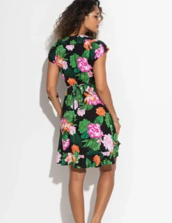 Penny Frill Wrap Woven Beach Dress