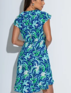Penny Frill Wrap Woven Beach Dress