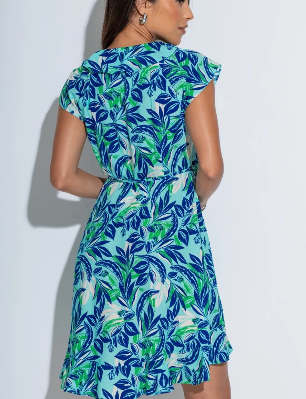 Penny Frill Wrap Woven Beach Dress