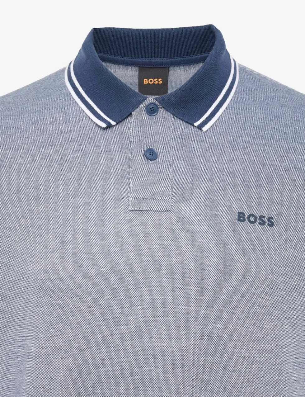 PeoxfordNew Pure Cotton Pique Tipped Collar Polo Shirt