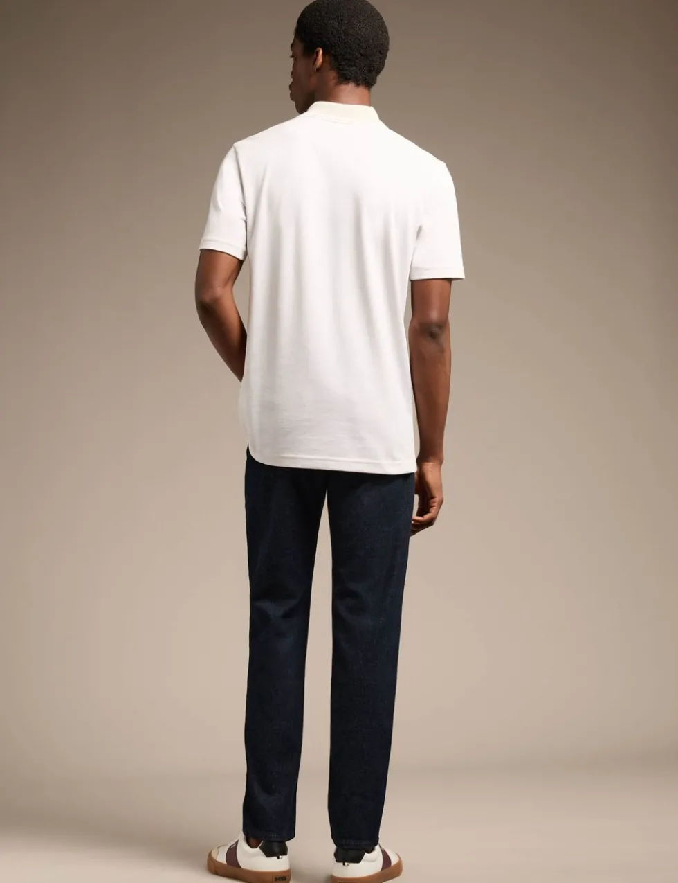 PeoxfordNew Pure Cotton Pique Tipped Collar Polo Shirt