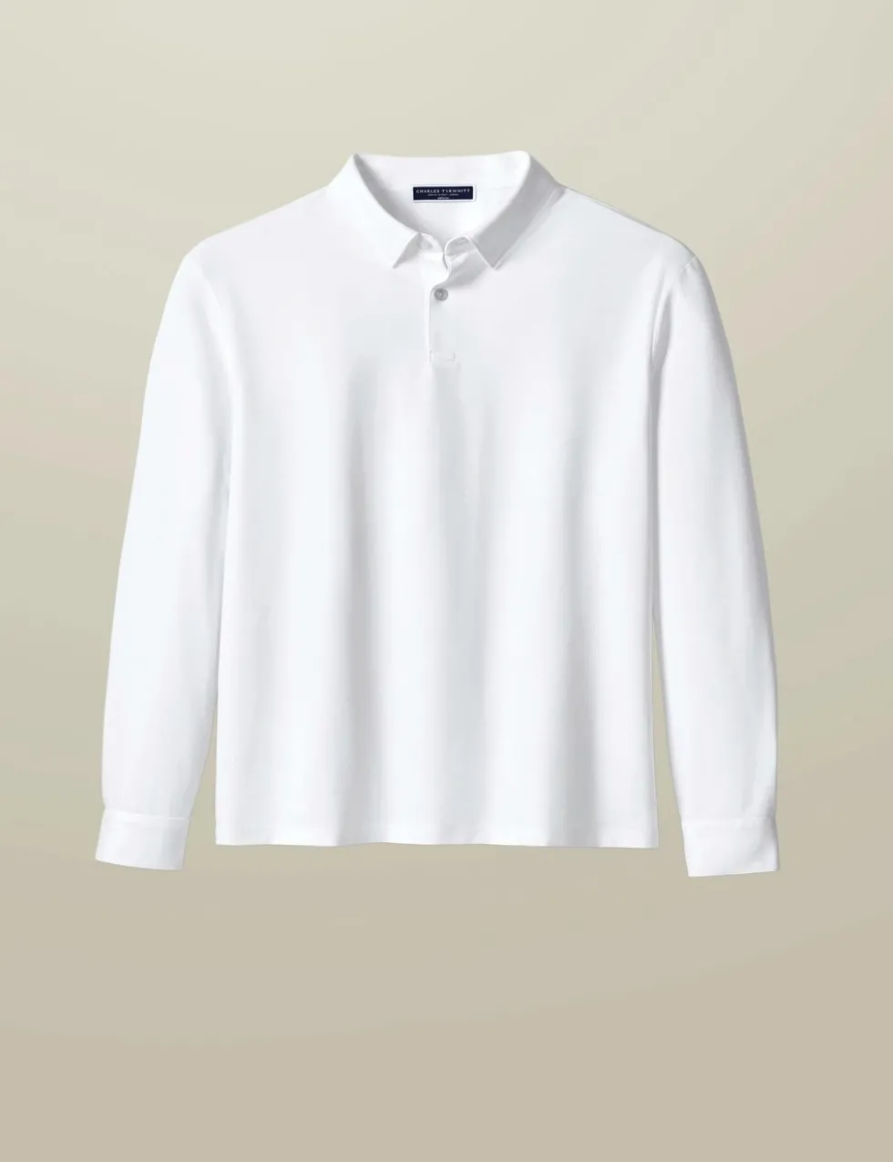 Performance Cotton Blend Long Sleeve Polo Shirt