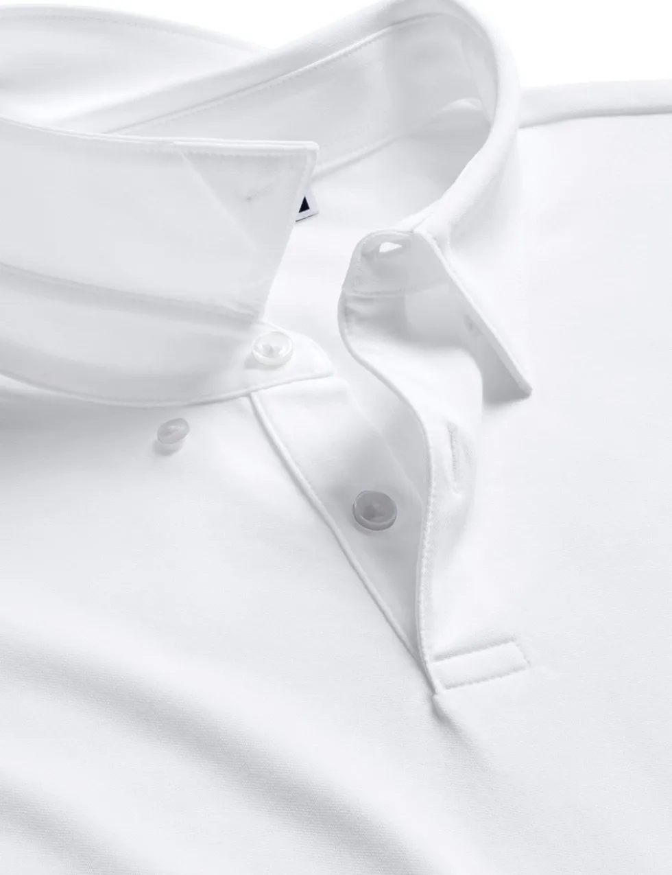 Performance Cotton Blend Long Sleeve Polo Shirt