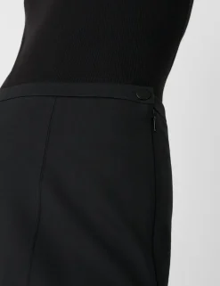 Petite Jersey Side Zip Wide Leg Trousers