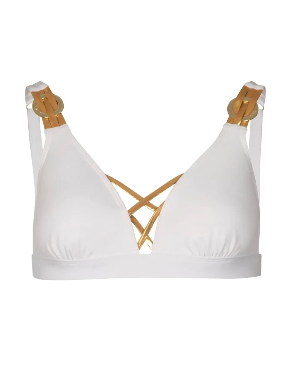 Phoebe Padded Ring Detail Triangle Bikini Top