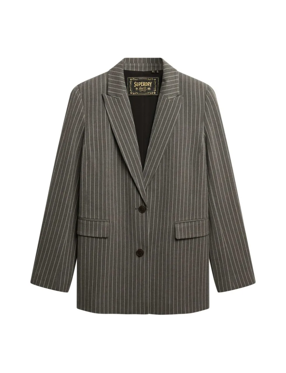 Pinstripe Slim Single Breasted Blazer