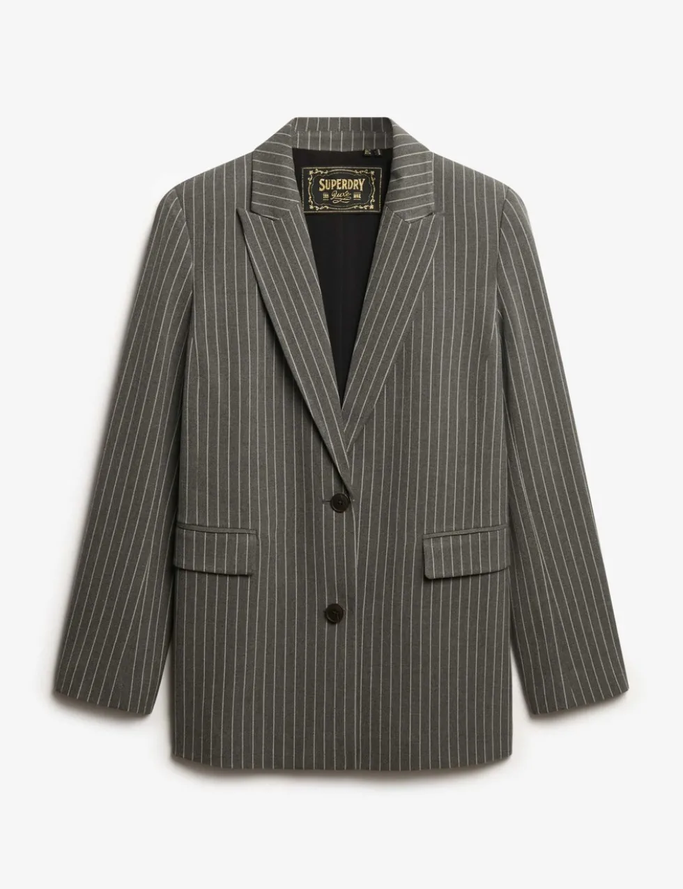 Pinstripe Slim Single Breasted Blazer