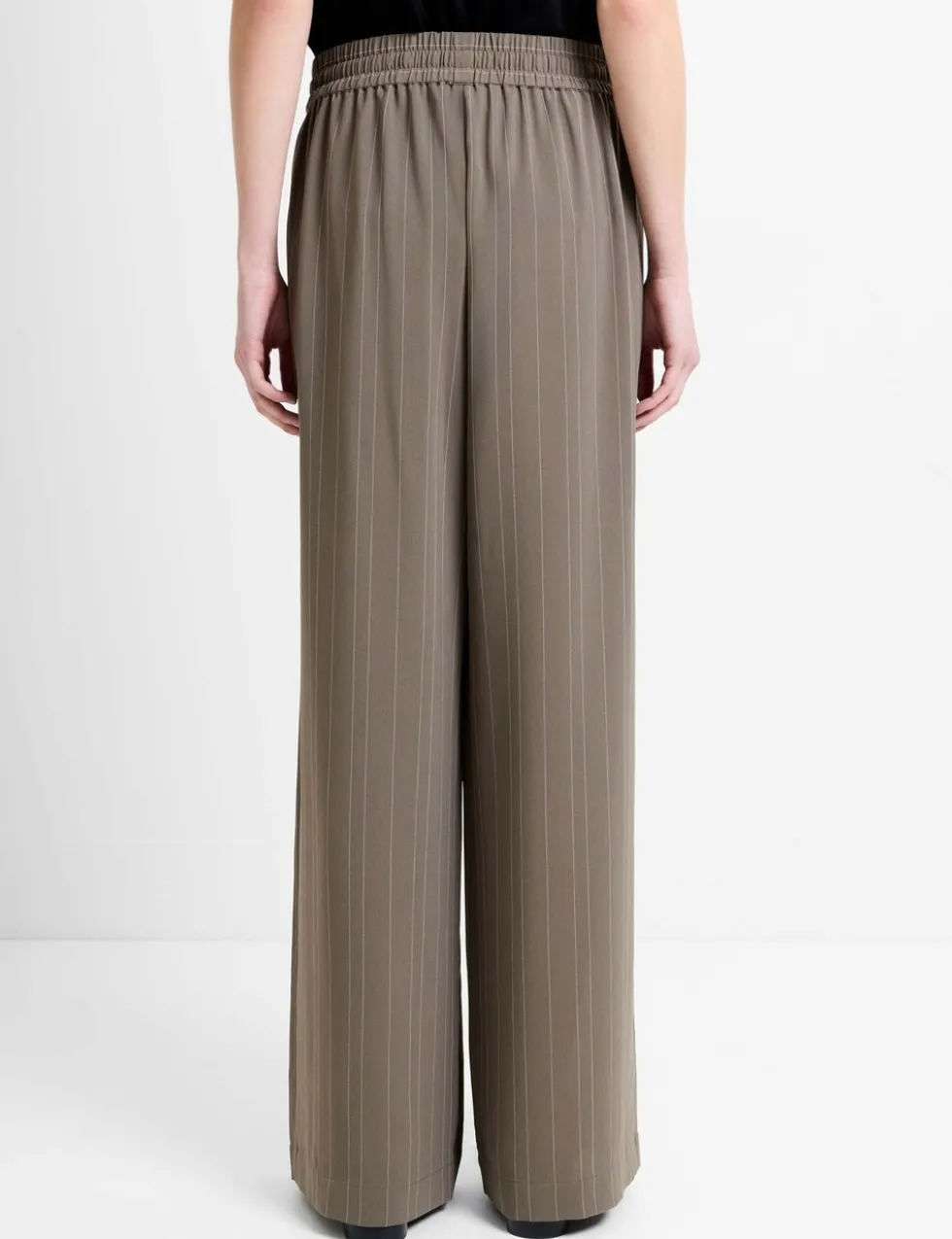 Pinstripe Wide Leg Trousers