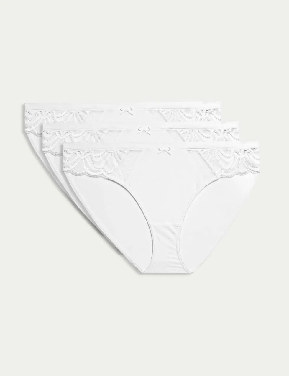 3pk Amelia Lace Bikini Knickers