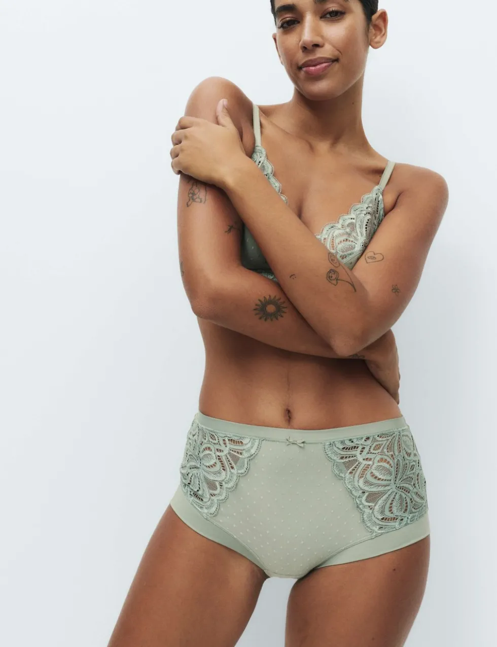 3pk Amelia Lace High Rise Shorts