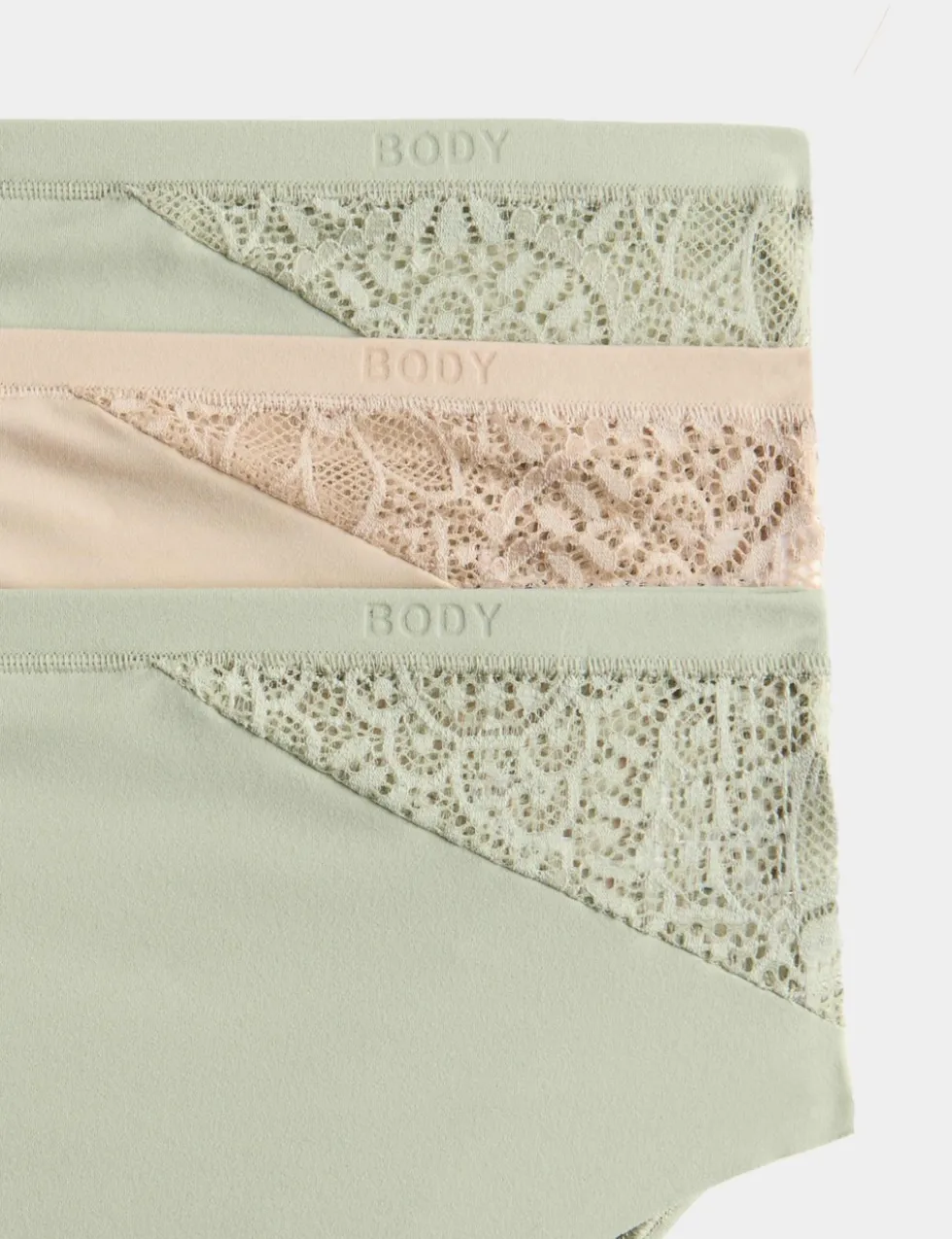 3pk Body Soft™ High Waisted Brazilian Knickers