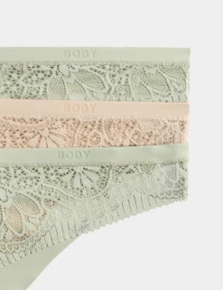 3pk Body Soft™ Lace Thongs