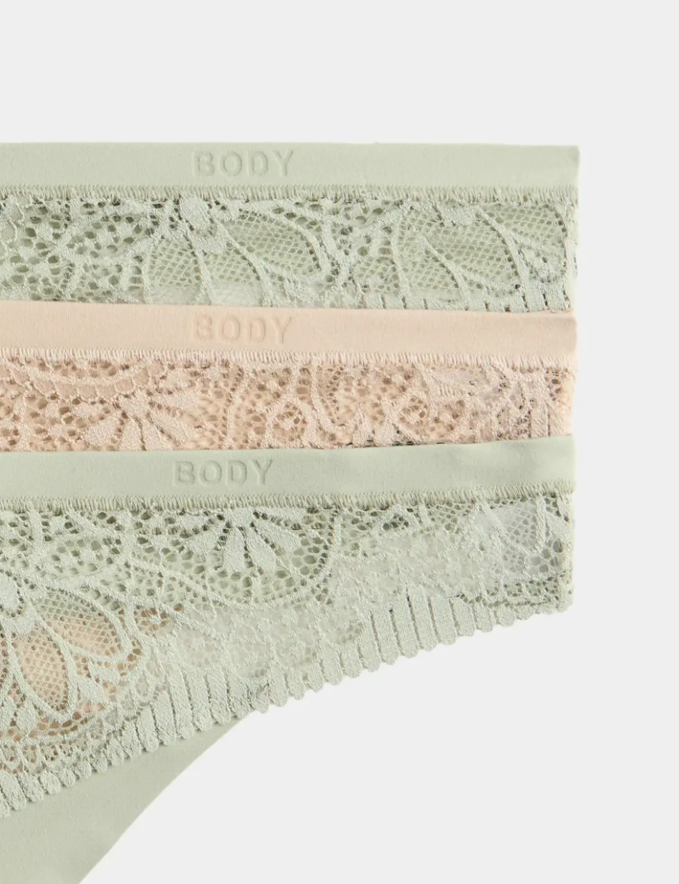 3pk Body Soft™ Lace Thongs
