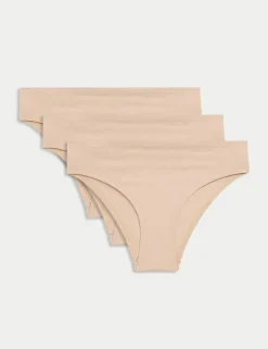 3pk Cool Comfort™ Cotton No VPL Brazilian Knickers
