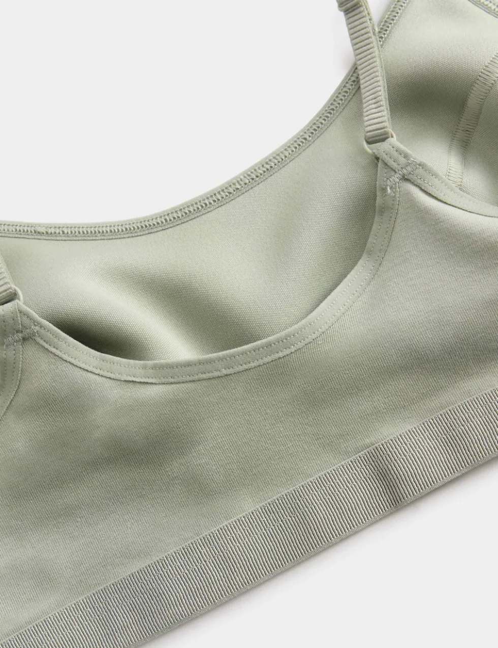 2pk Cotton First Bra Crop Tops