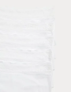 5pk Cotton Lycra® & Lace High Rise Shorts