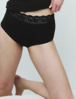 5pk Cotton Lycra® & Lace High Rise Shorts