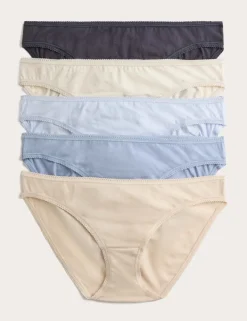 5pk Cotton Lycra® Bikini Knickers