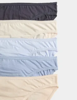 5pk Cotton Lycra® Bikini Knickers