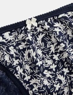5pk Cotton Lycra™ High Leg Knickers