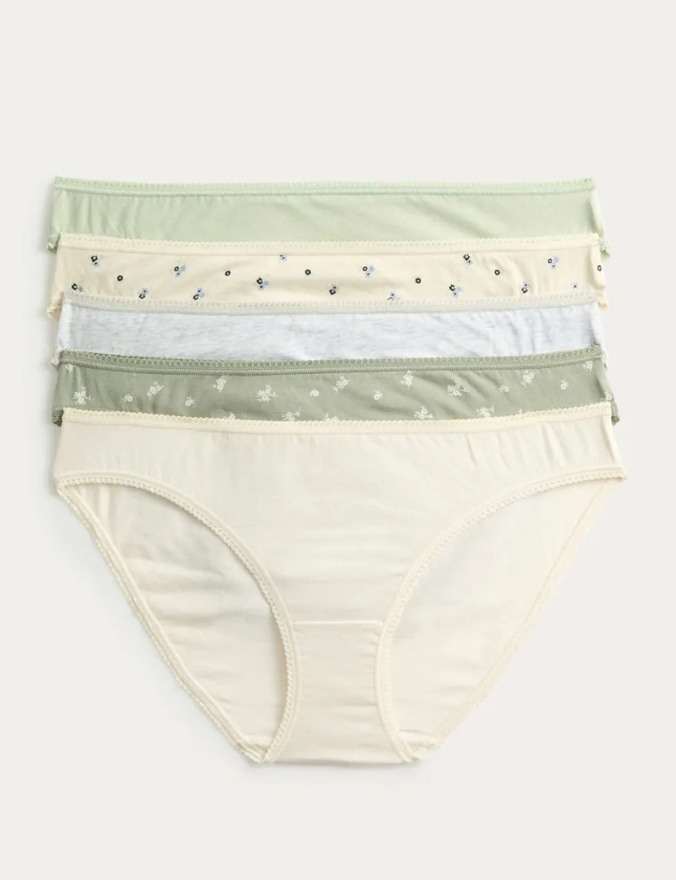 5pk Cotton Lycra™ Printed Bikini Knickers
