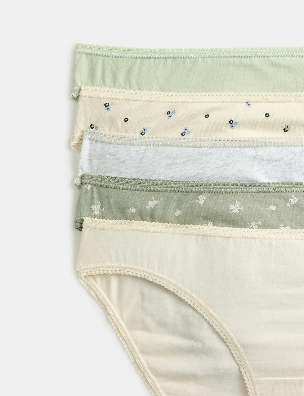 5pk Cotton Lycra™ Printed Bikini Knickers