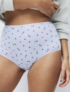 5pk Cotton Lycra™ Printed Full Briefs