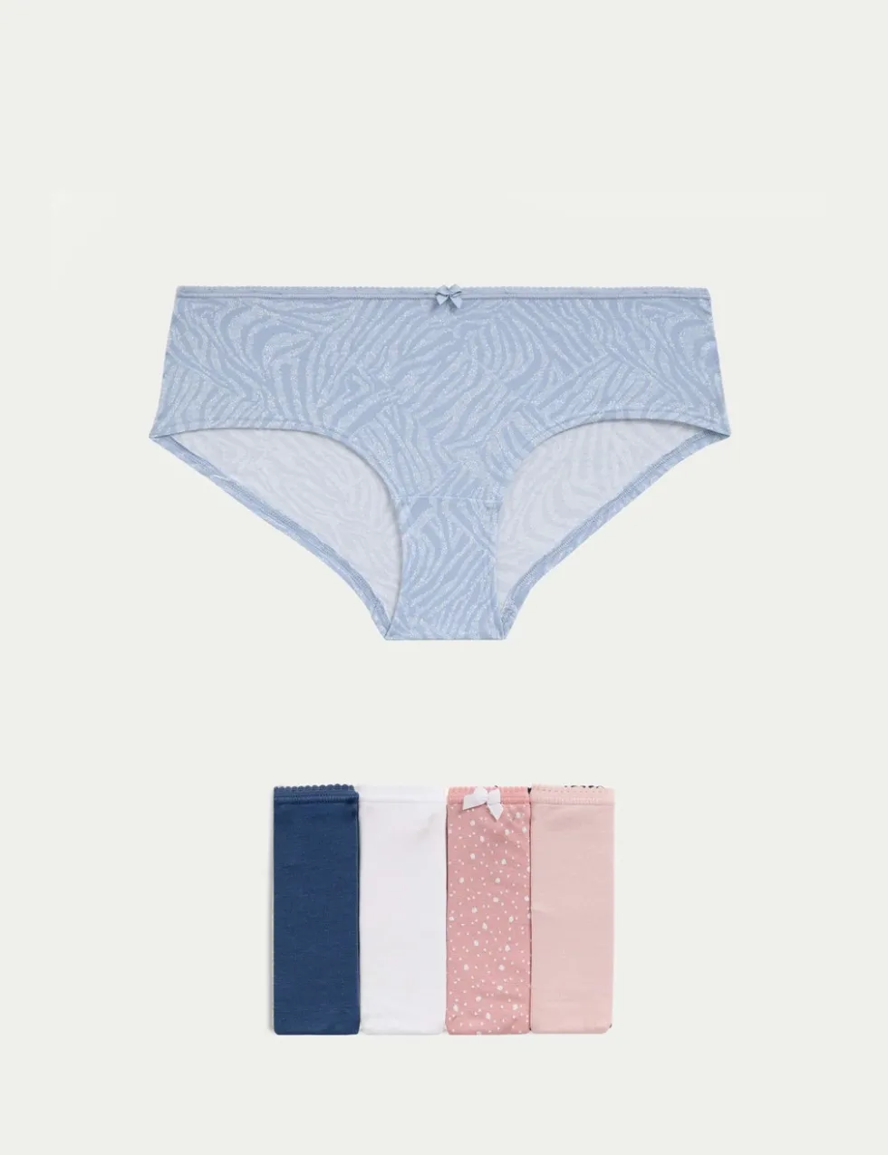 5pk Cotton Lycra™ Printed Low Rise Shorts