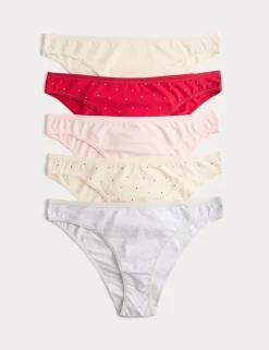 5pk Cotton Modal Brazilian Knickers